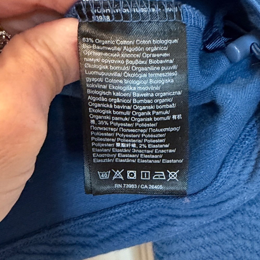 Helly Hansen Blue Pullover Hoodie with Branded Neck Label - Picture 3 of 8